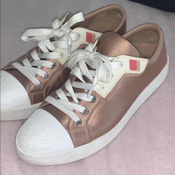nude prada sneakers